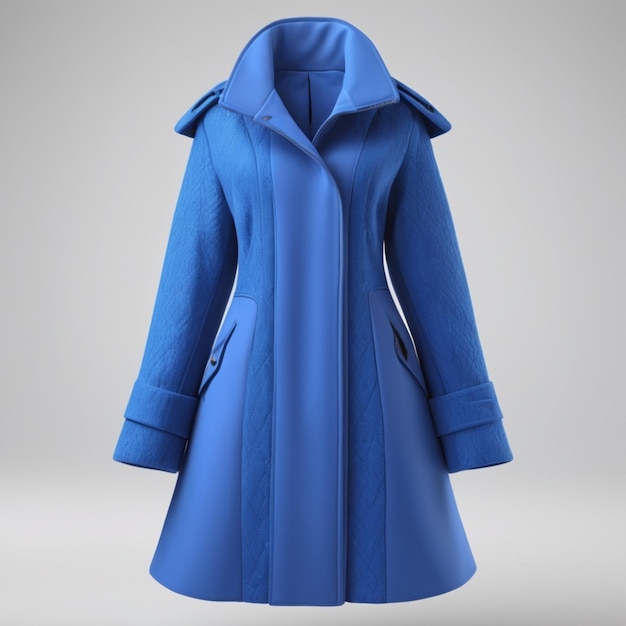 PSD psd de manteau bleu sur fond blanc