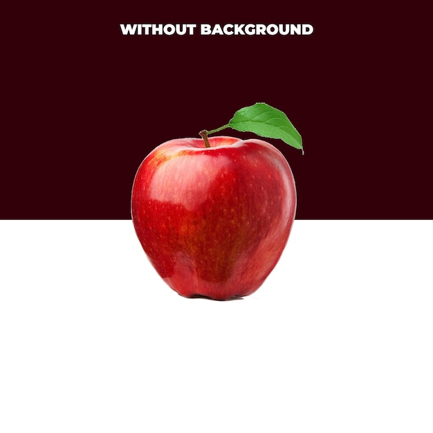 PSD de manzana roja fresca aislada premium psd