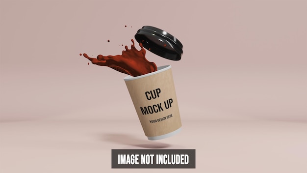 Psd maquete de copo de papel de café