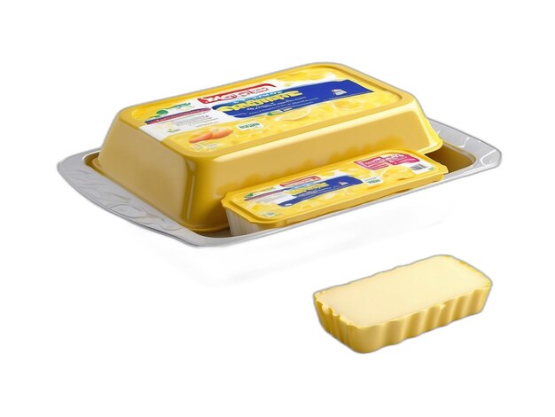 PSD psd de margarina sobre un fondo blanco