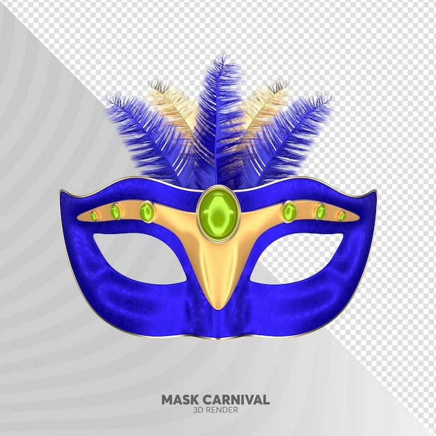 PSD maschera di carnevale decorata con glitter