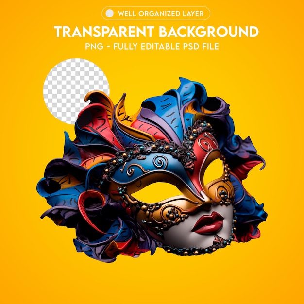 PSD Maschera di carnevale PNG trasparente