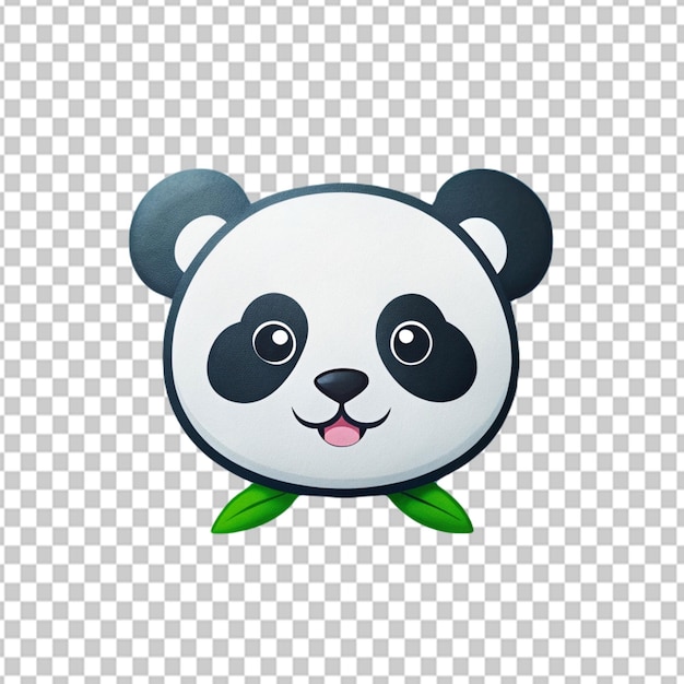 PSD psd de una mascota con un lindo logotipo de panda en un fondo transparente