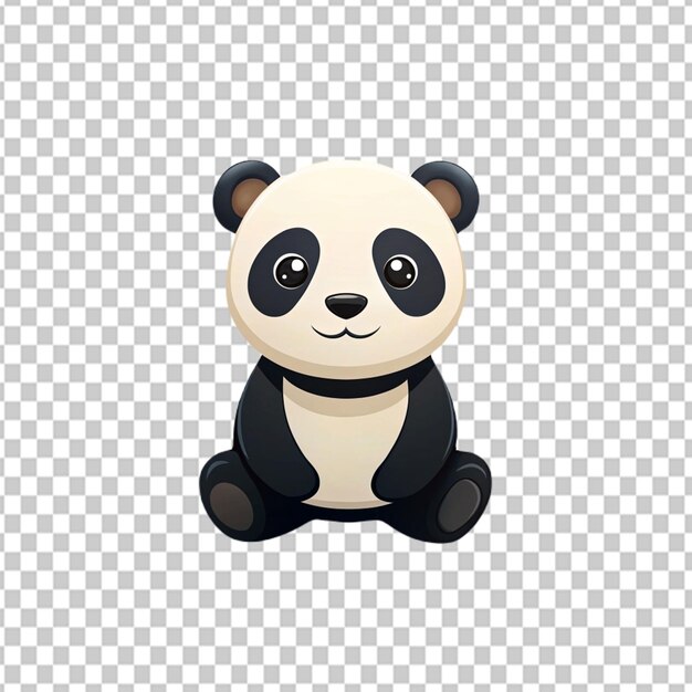 PSD psd de una mascota con un lindo logotipo de panda en un fondo transparente