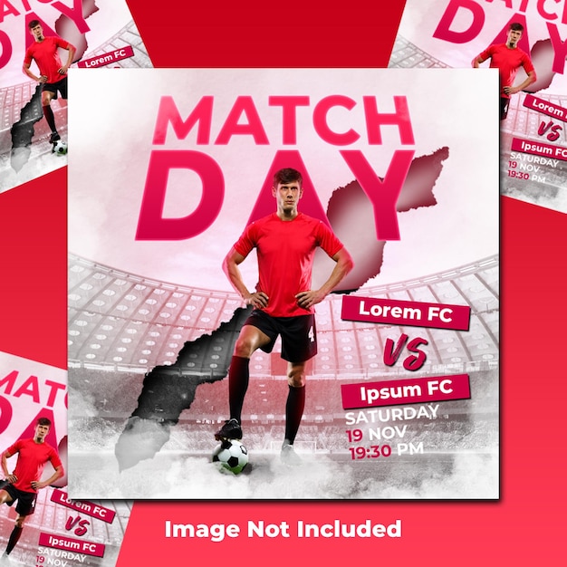 PSD psd matchday futbol social media post (em inglês)