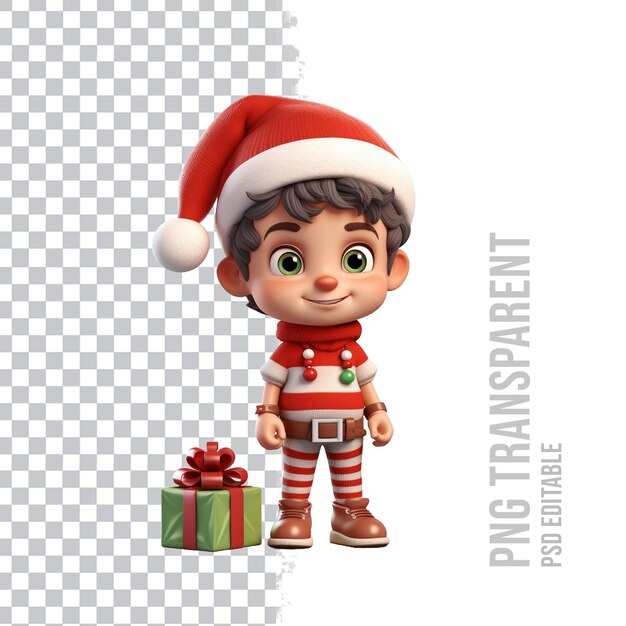 PSD psd menino de natal transparente