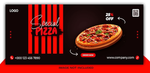 PSD psd-menü und leckere pizza-web-banner-vorlage