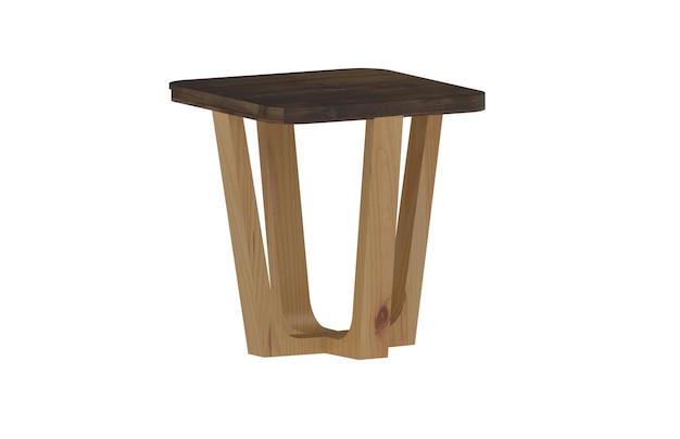 PSD Mesa de madera clásica renderizado 3D aislado sobre fondo transparente