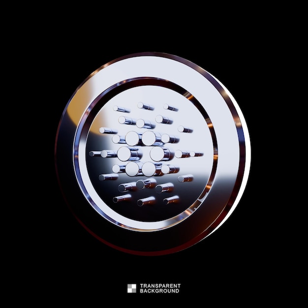 PSD Metalic Crypto Coin Cardano 3D Rendering (Renderizado en 3D de Cardano) es una de las monedas criptográficas más populares del mundo.
