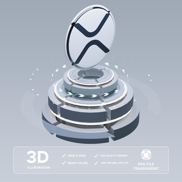 PSD metaverse xrp xrp Ilustración en 3D