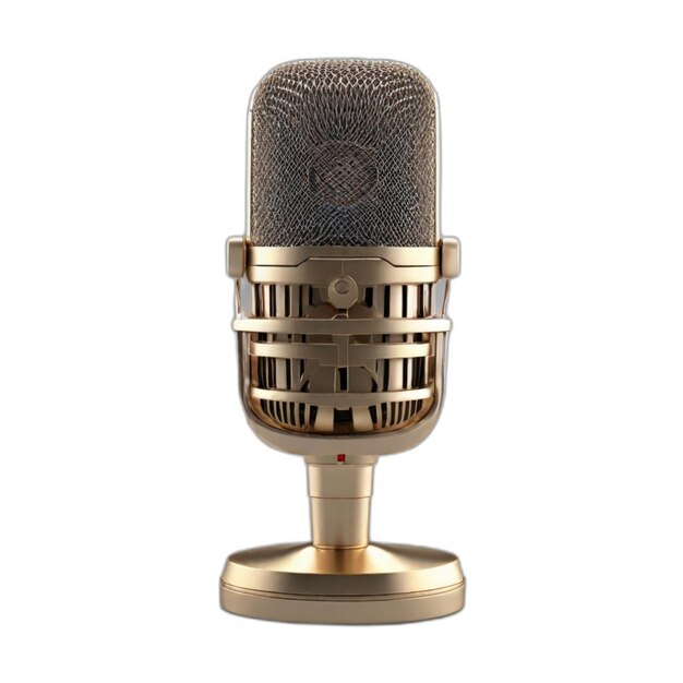 PSD psd de microphone sur un fond blanc