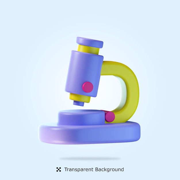 PSD microscopio icono 3d
