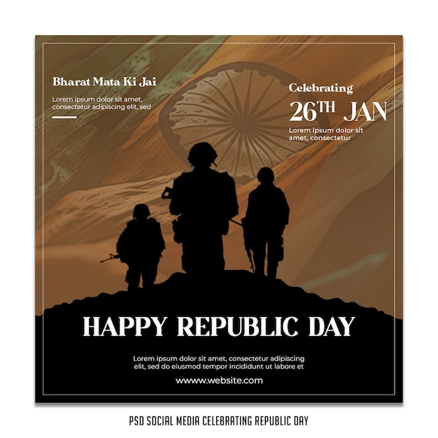 Psd mídia social Celebração pós-República