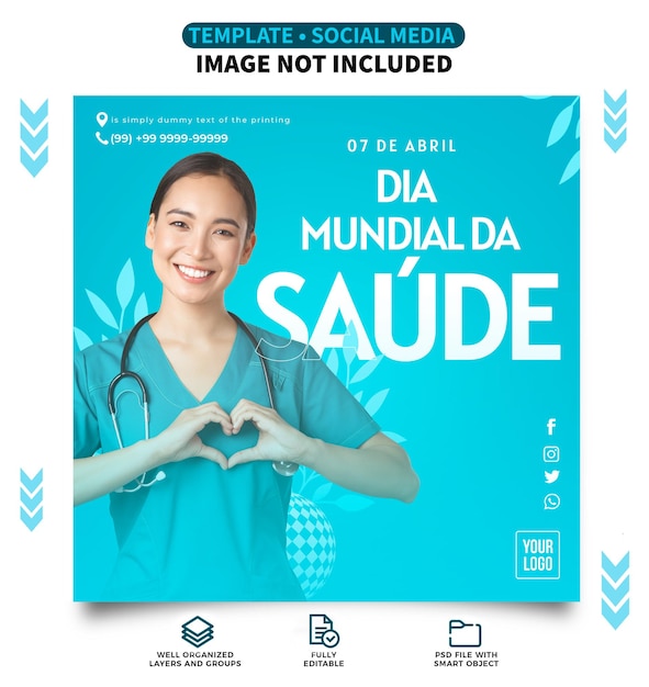 PSD psd mídia social dia mundial da saúde