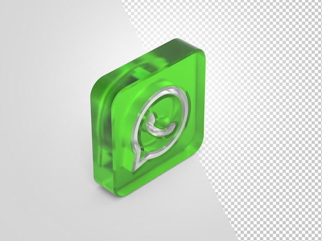 PSD psd mídia social whatsapp logotipo renderização em 3d