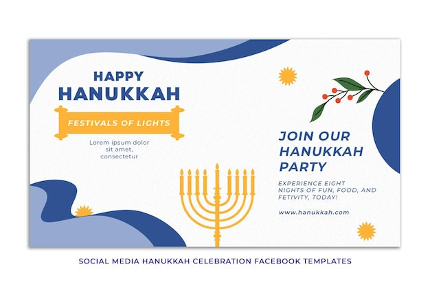 PSD psd mídias sociais hanukkah modelos de facebook