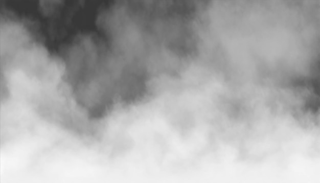 PSD mlha nebo kouř izolované transparentní pozadí Bílá oblačnost mlha smog prach pára PNG