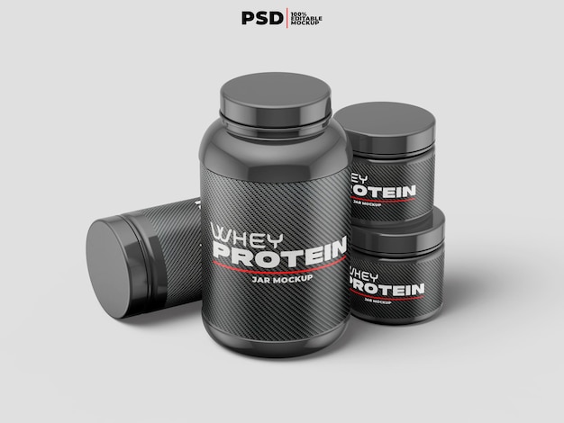 PSD psd-mockup-design von proteingläsern aller größen