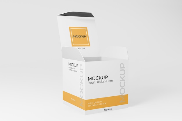 PSD Mockup di packaging cosmetico mockup di scatola quadrata