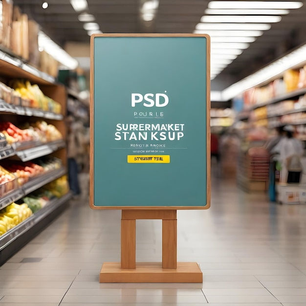 PSD psd-mockup für supermarkt-schildern