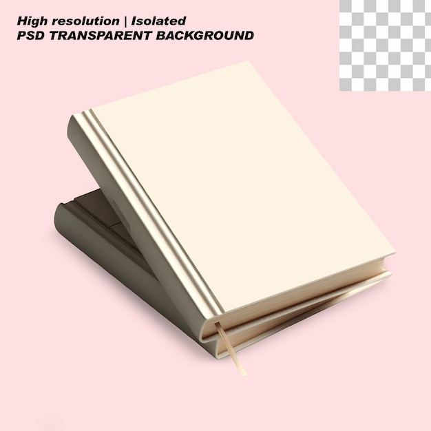 PSD psd mockup livro png em fundo transparente isolado