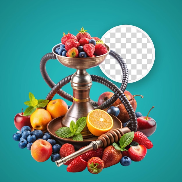 PSD psd modern design of the hookah on transparent background