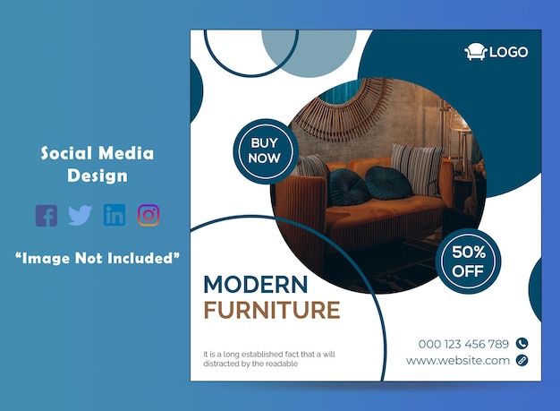 PSD psd modern furniture sale offer social media post und instagram post