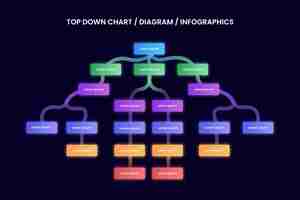 PSD psd moderne gradient top-down-diagramm-infografik