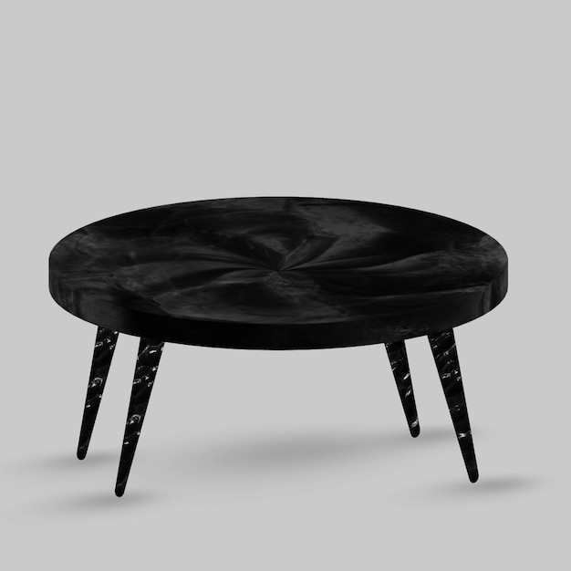 Psd Moderne Noir, Merveille Texture Table Basse Illustration Vectorielle Réaliste