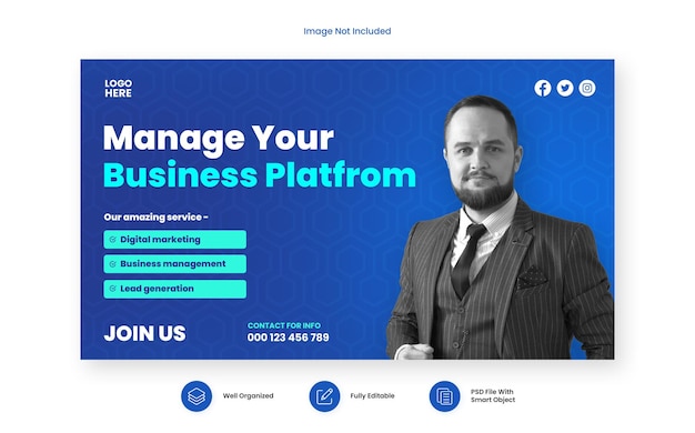 PSD moderne Web-Banner-Vorlage für Agenturen für digitales Marketing