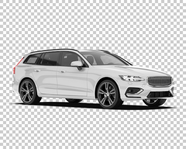 PSD modernes Auto Mock-up isoliert auf transparentem Hintergrund 3D-Rendering-Illustration