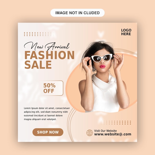 PSD-Modeverkaufs-Social-Media-Post-Quadrat-Instagram-Post-Design-Vorlage