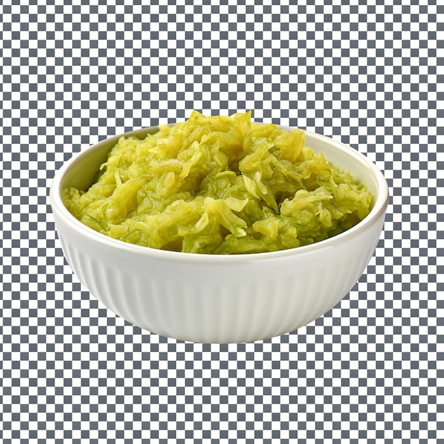 Psd molho de guacamole isolado sobre fundo transparente