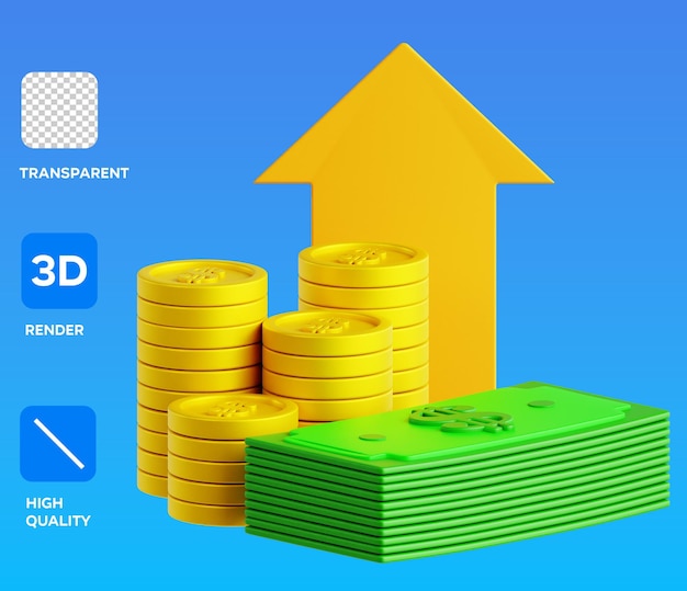 PSD Money Growth 3D Icon