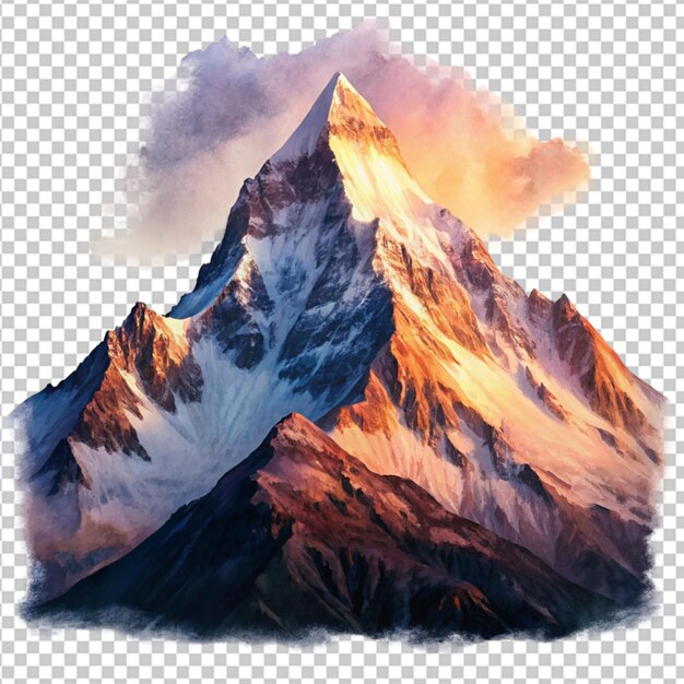 Psd D'une Montagne Sur Un Fond Transparent