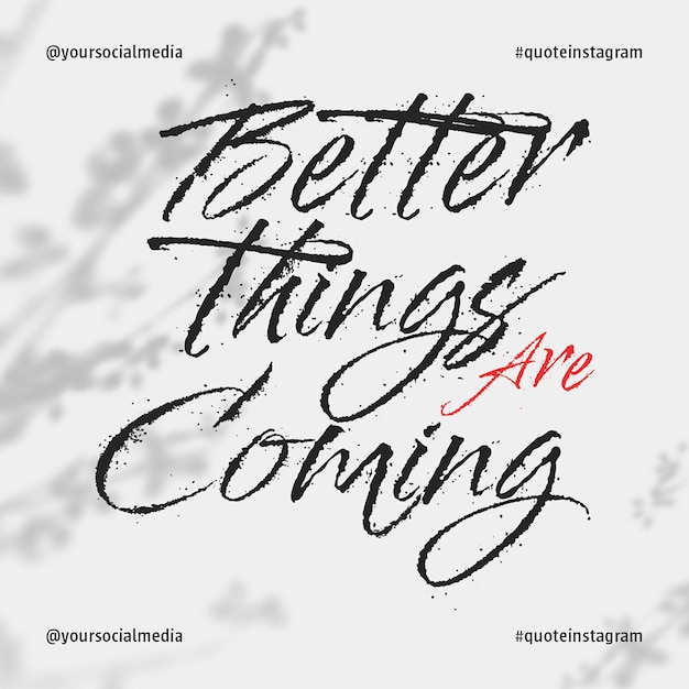 PSD psd motivational quotes design de tipografia para mídias sociais e modelo de postagem do instagram