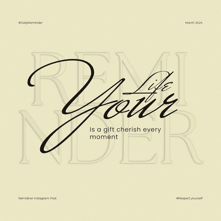PSD psd motivational quotes kalligraphie-design für soziale medien und instagram-post-vorlage