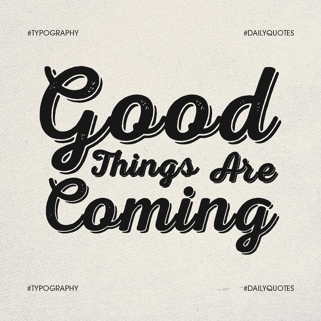 PSD Motivational Quotes Typographie Design für soziale Medien und Instagram Post Vorlage