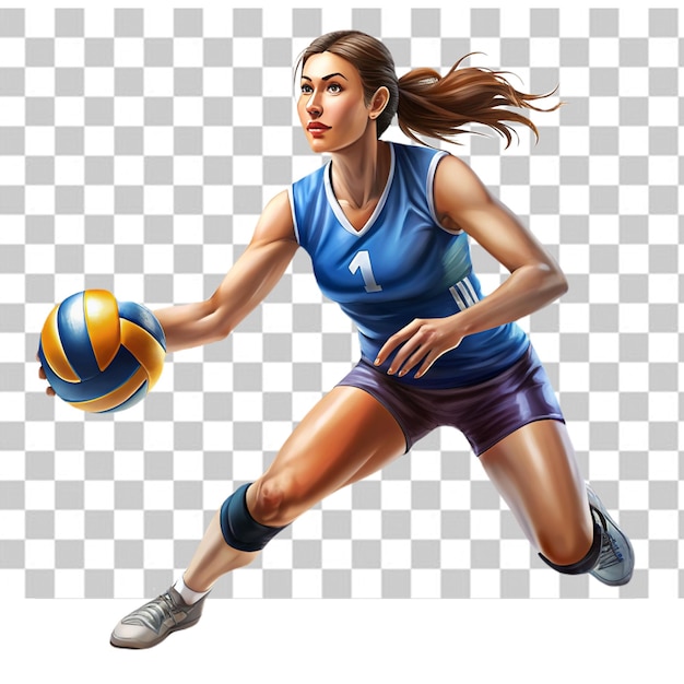 PSD psd de una mujer de voleibol profesional