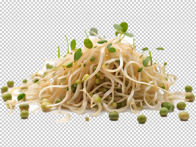 Psd mung bean sprouts png en un fondo transparente