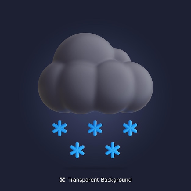 PSD psd-nacht-schneefall-3d-symbol