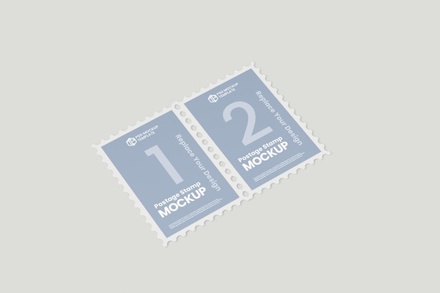 PSD psd näher auf dem briefmarken-mockup.