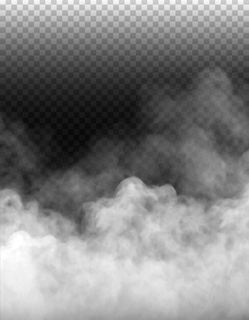 PSD psd nebel oder rauch isoliert durchsichtiger hintergrund weiße trübung nebel smog staubdampf png