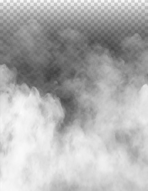 PSD Nebel oder Rauch isoliert durchsichtiger Hintergrund Weiße Trübung Nebel Smog Staubdampf PNG