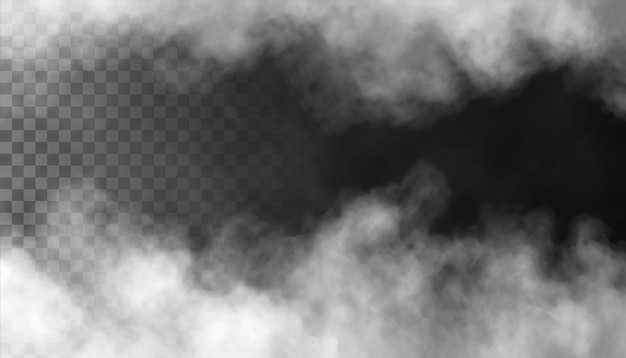 PSD Nebel oder Rauch isoliert durchsichtiger Hintergrund Weiße Trübung Nebel Smog Staubdampf PNG