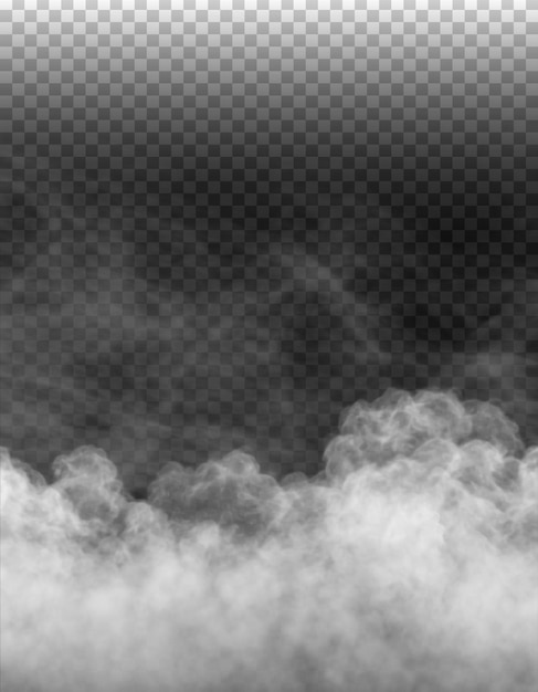 PSD Nebel oder Rauch isoliert durchsichtiger Hintergrund Weiße Trübung Nebel Smog Staubdampf PNG