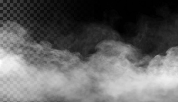PSD Nebel oder Rauch isoliert durchsichtiger Hintergrund Weiße Trübung Nebel Smog Staubdampf PNG