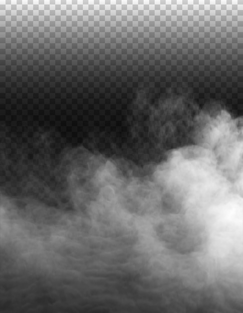 PSD psd nebel oder rauch isoliert durchsichtiger hintergrund weiße trübung nebel smog staubdampf png