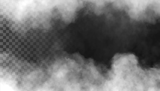 PSD Nebel oder Rauch isoliert durchsichtiger Hintergrund Weiße Wolkenheit Nebel oder Smog PNG
