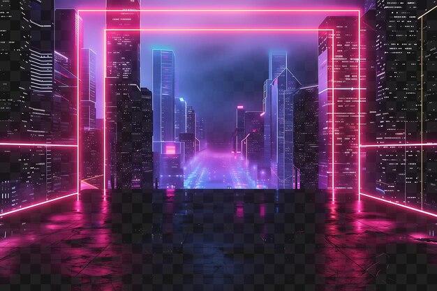 Psd neon frame y diseño inspirado en juegos para una sorprendente experiencia visual y2k formas brillantes